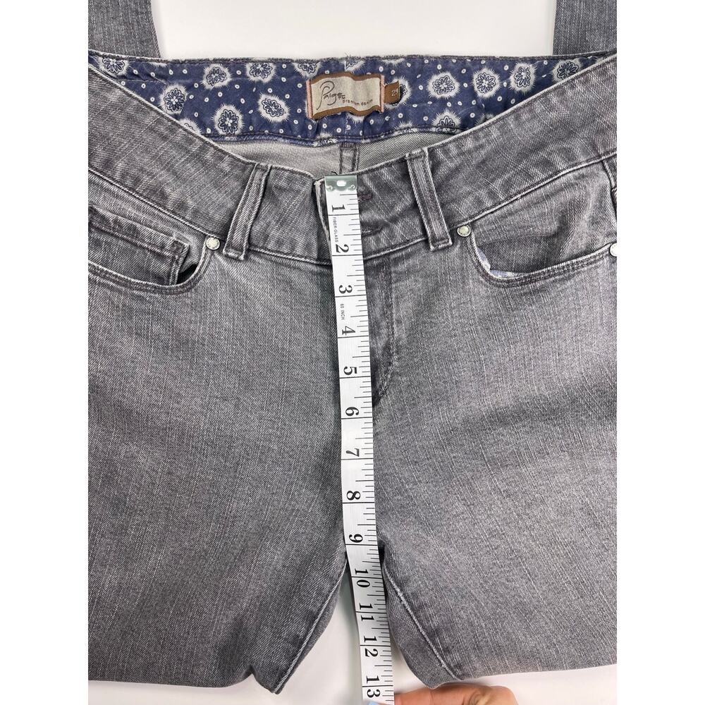 Vintage PAIGE Hidden Hills Gray High Rise Bootcut Jeans Size 29 Made in USA - Picture 11 of 11